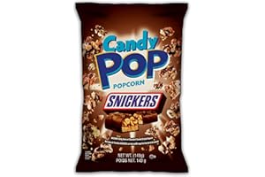 Snax Snickers Candy Pop Popcorn | Candy-Inspired Popcorn Snack | Ready-to-Eat Popped Corn