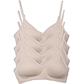 Kalon Women’s 4 Pack Demi Padded Bralette Wireless Comfortable Bra