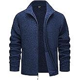 TACVASEN Men's Fleece Jackets Full Zip Lightweight Jacket Casual Soft Warm Coats with Pockets