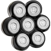 Wyklaus 7 Blades Head Shaver Replacement Heads, Shaver Blade Heads Replacement for Electric Razor for Men