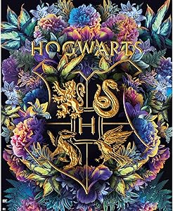 Paladone 1000 Piece Jigsaw Puzzle, Harry Potter Puzzle with Floral Design