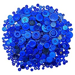 600-700Pcs Blue Buttons for Crafts Bulk Royal Blue