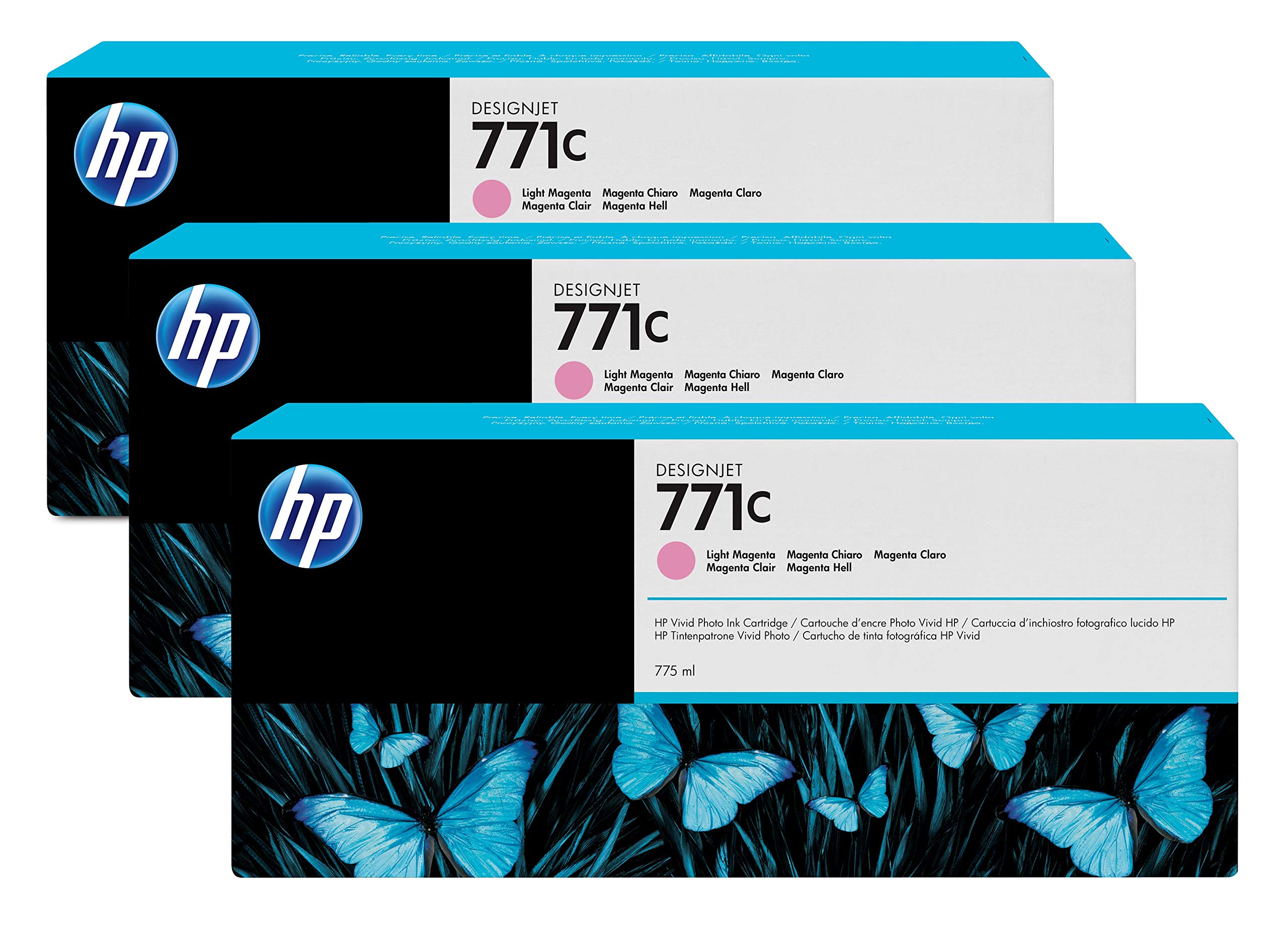 HP 771C 775ml Designjet Ink Cartridge - Light Magenta (Pack of 3)