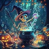 Miwixy Halloween Diamond Art Kits for Adults,Skull Diamond Painting Kits,5D Full Drill Gem Diamond Dots Paintings, Round Diamond Art Canvas for Beginners Home Wall Decor 12 x 12 Inch