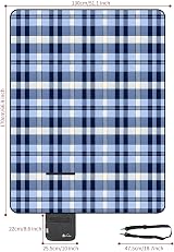 Vinsani Foldable Picnic Blanket 260 x 220 cm Outdoor Waterproof Sand Proof view 3