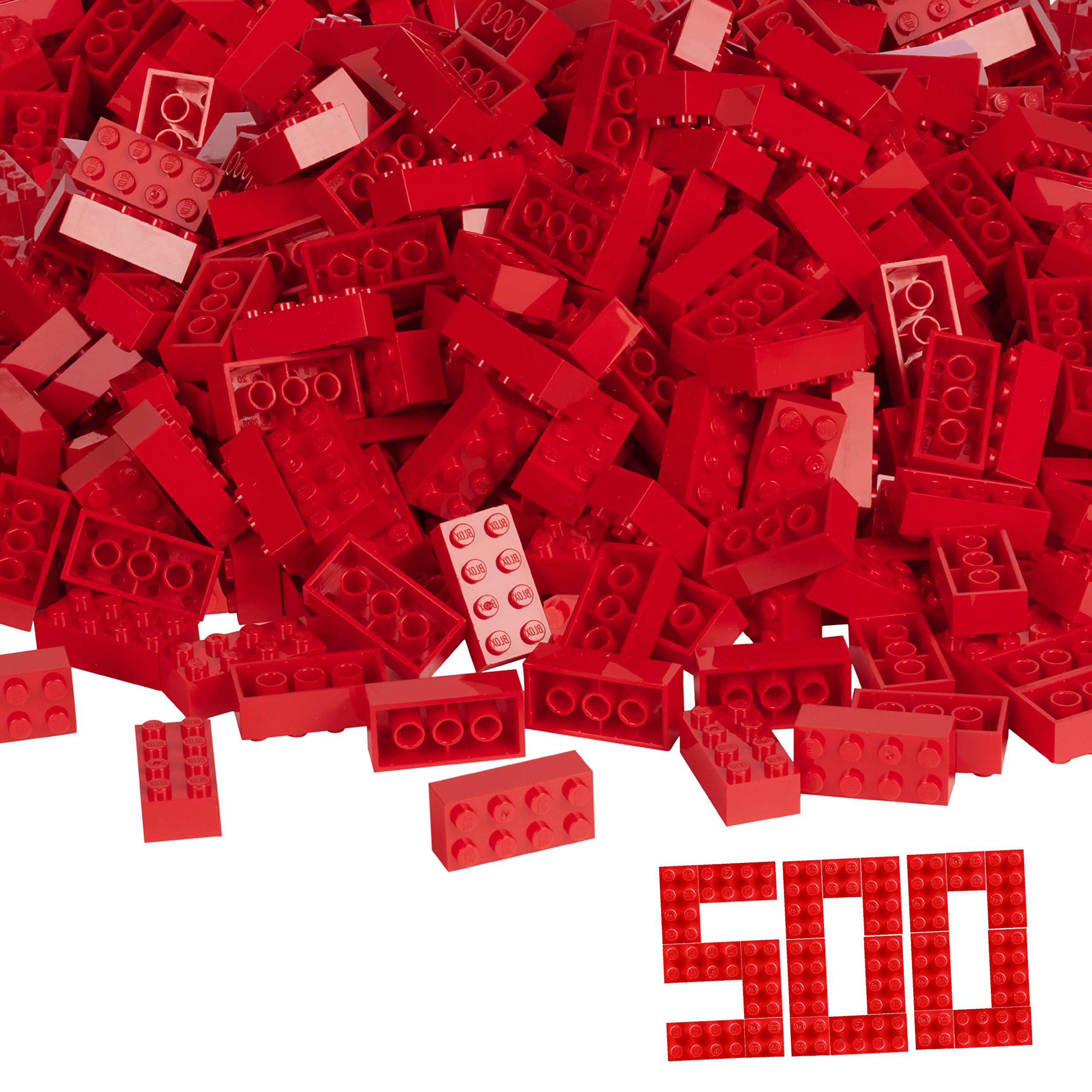 Simba 104118922 "Blox 8-Stud Red Building Blocks Set (500-Piece) — image 1