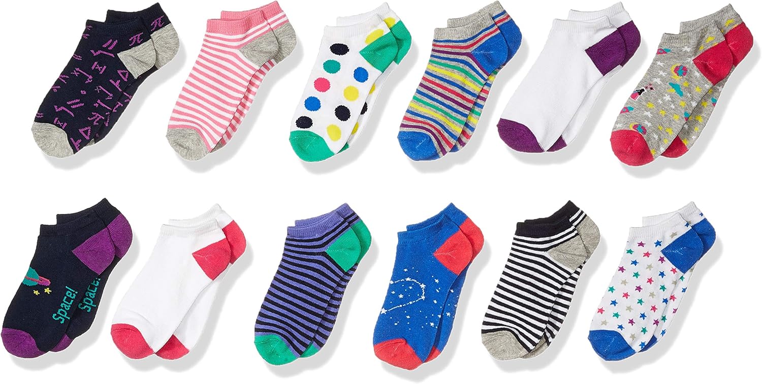  Brand - Spotted Zebra Boys Ankle Socks: Clothing
