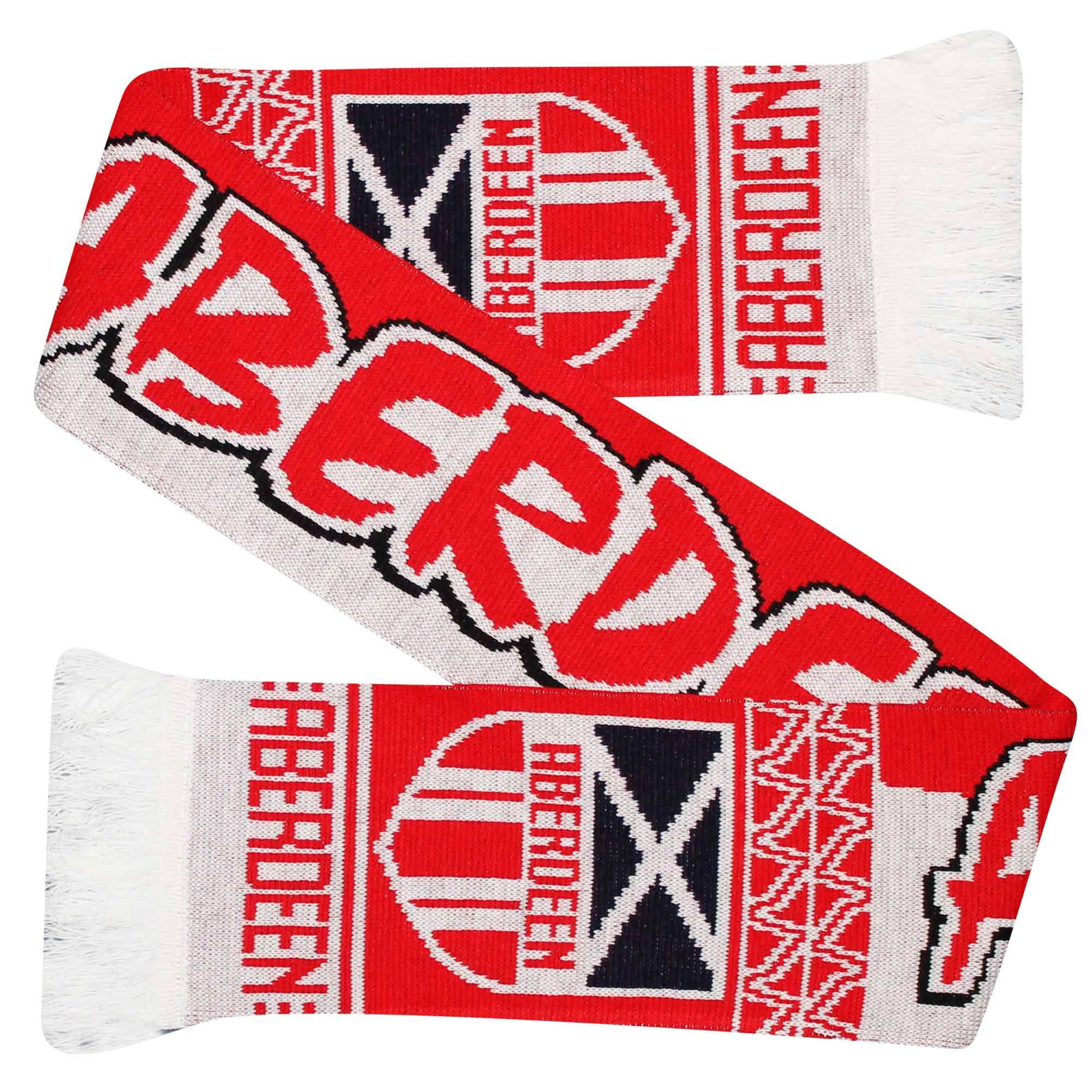 Aberdeen Football Fans Match Day Scarf, Dons Scarf, Football Souvenir Scarves