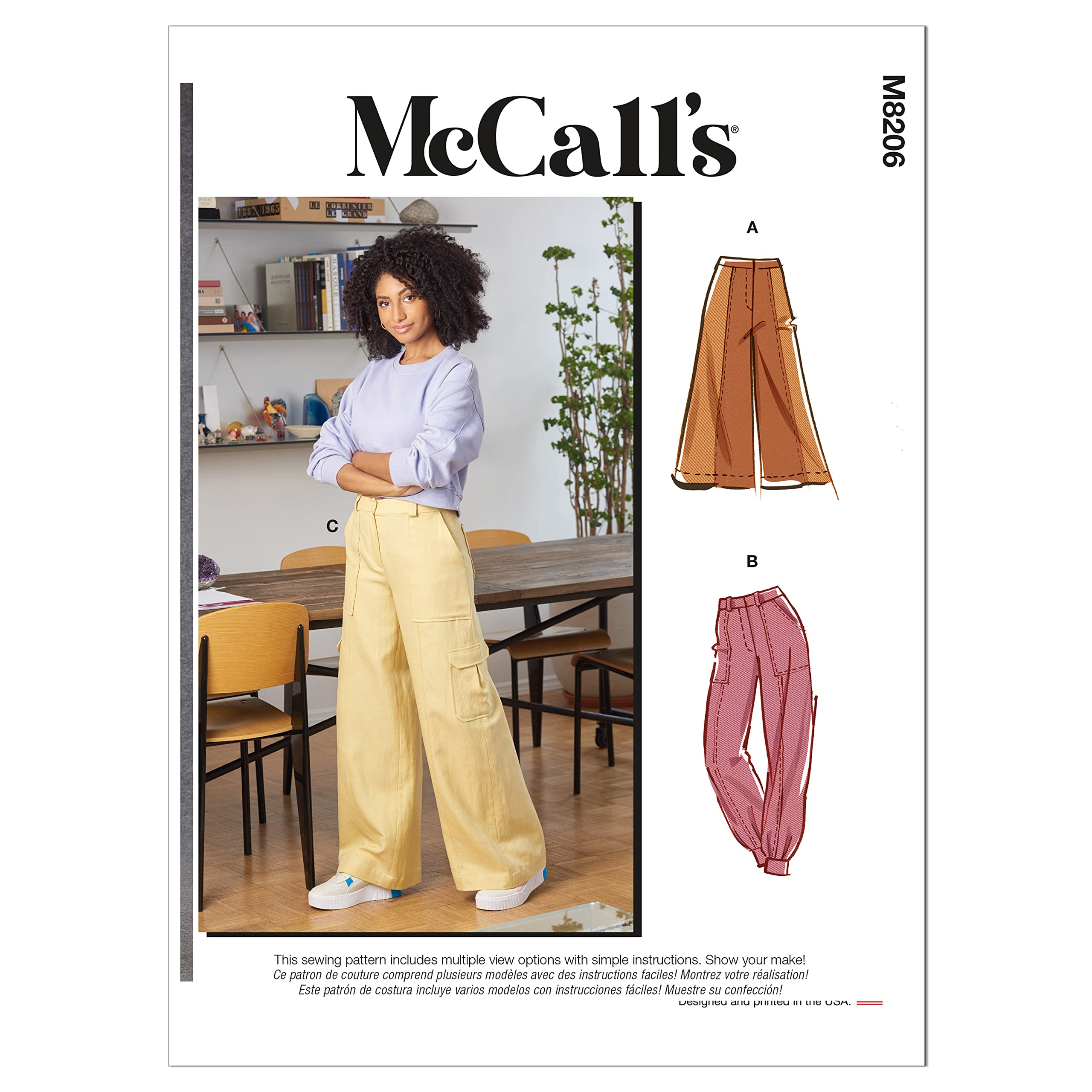 McCall's Sewing Pattern M8206F5 F5 (16-18-20-22-24) Misses' Pants