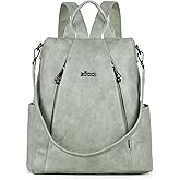 ZOCAI Backpack Purse for Women Medium Anti-Theft Backpacks Purses Design Leather Shoulder Bags with Removable Strap