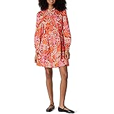 Amazon Essentials Women's Regular-Fit Cotton Sateen Tiered Shirt Dress