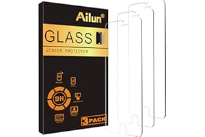 Ailun Screen Protector for iPhone SE 2020 2nd/2022 3rd Generation, iPhone 8,7,6s,6, 4.7-Inch Tempered Glass 0.25mm Case Friendly 3 Pack Clear