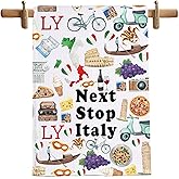 MNIGIU Italy Symbols Souvenir Dish Towel Italian Vcation Gift Italy Trip Dish Towel Italy Lover Gift Rome Italy Merch