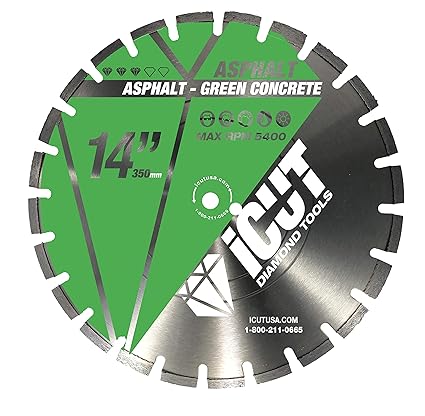 14-Inch Asphalt Diamond Blade - High Segments w/U Gullets ...