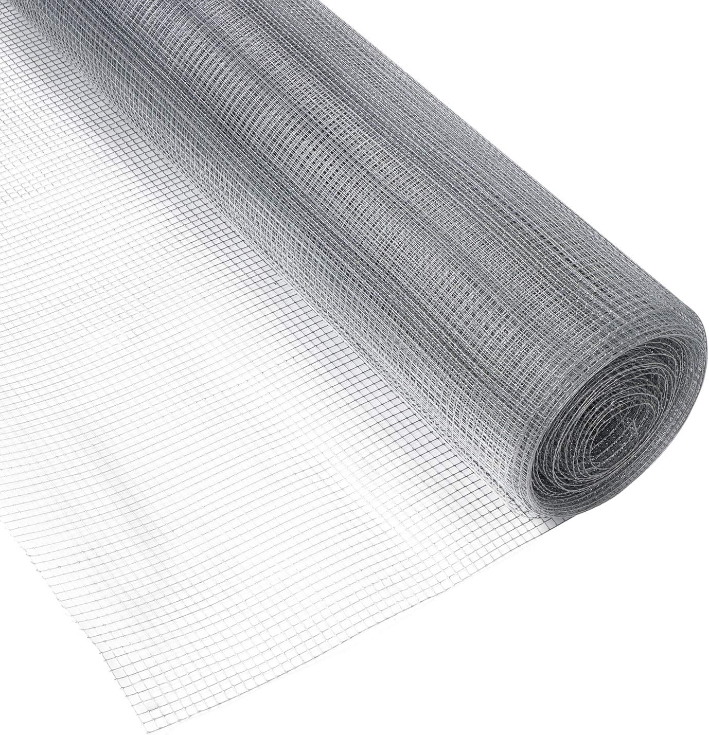 Rural365 Galvanized Steel Hardware Cloth 1/4 Inch Welded Mesh Chicken Wire Fence Cage Screen Netting - 3x25ft Bulk Roll: Home & Kitchen