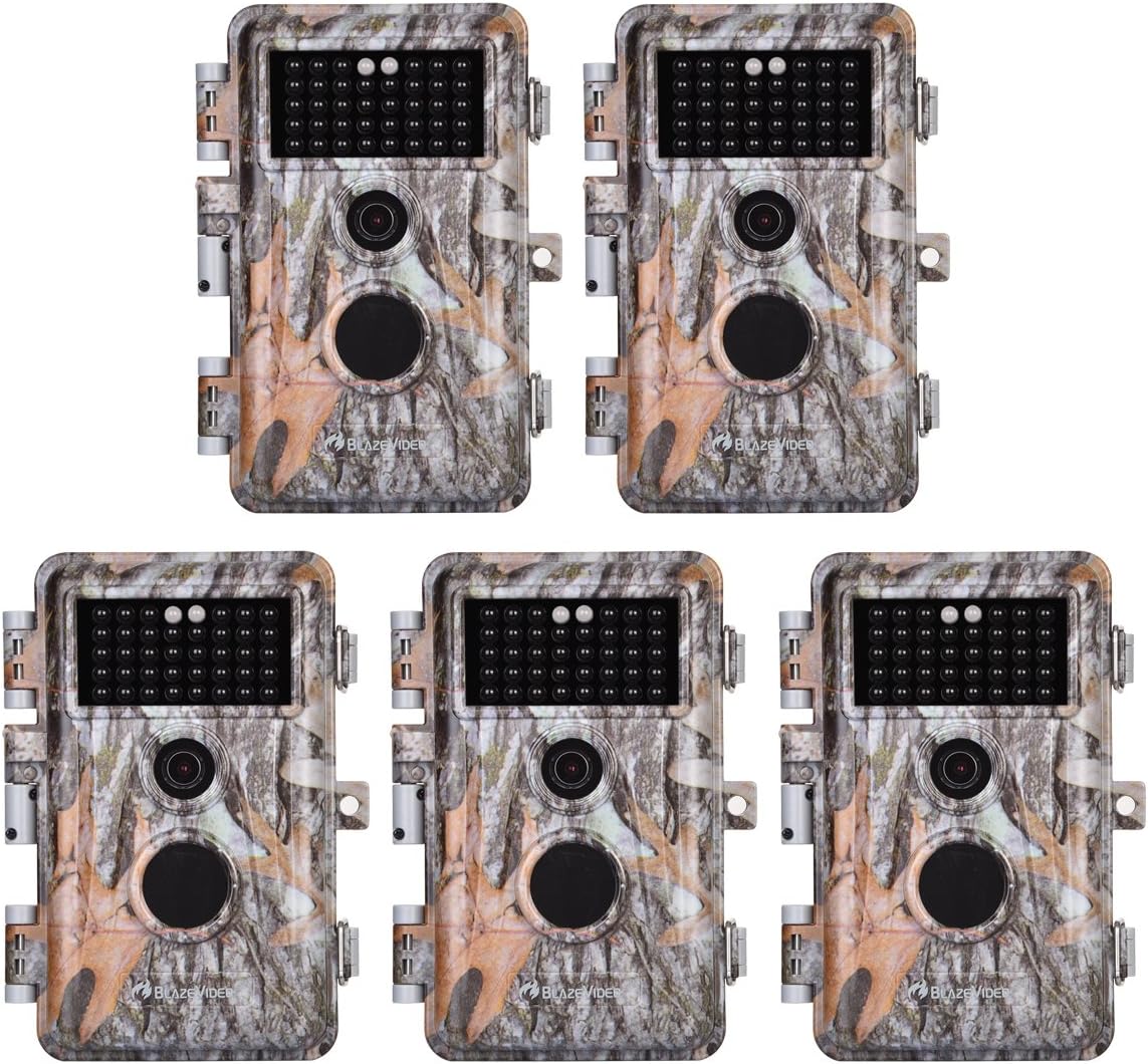 5-Pack Game Deer Trail Cameras 24MP 