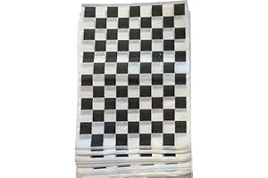 BARK AND LINDY Black Checkered Deli Paper Basket Liner 9 X 12 Inches (50)