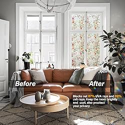 Ranzdn Window Privacy Film - Stained Glass Window