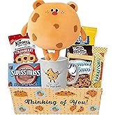 Get well Soon gift for Kids, Hospital recovery One Tough Cookie Gift Basket w/Blanket, Care package Snack Box w/Cookie & Pillow Feel better son for child or teenage, unique gift box