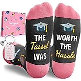 HAPPYPOP Funny School Gifts - Teacher Appreciation Gifts Graduation Socks for Women Men