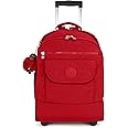 Kipling Sanaa Large Rolling, Adjustable, Padded Backpack Straps, Zip Closure, Cherry Tonal, One Size