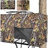Pfeibk Hunting Tree Stand Blinds - Treestand Camo Blind Cover Deer Stand Accessories with Zipper and 2 Pocket, 102"x35.5" 2 Man Ladder Stands Blind Kit Hunting Ground Blind for Deer and Turkey