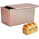 Spmarkt Pullman Sandwich Bread Loaf Pan with Lid, Nonstick Aluminized Steel