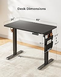 Marsail 48"x24" Electric Standing Desk, Adjustable