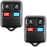 2X Key Fob Remote for 1998-2012 Ford (CWTWB1U345) | Replacement for 1998 1999 2000 2001 2002 2003 2004 2005 2006 2007 2008 2009 2010 2011 2012 Escape Focus (CWTWB1U331) 4-Button