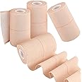 4 Rolls Elastic Tape Adhesive Elastic Tape Self Adhesive Bandage Wrap Flexible Stretch Bandages for Sports Ankle, Knee and Wrist Sprains Animal Pets, 5 Yard (3 Inch in Width)