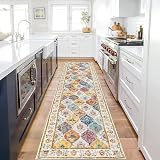 SHACOS 60x240 cm Hallway Runner Non Slip Floral Vintage Washable view 6