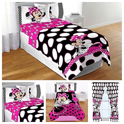Amazon Com Disney Minnie Mouse Complete Bedding Comforter
