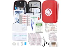 276PCS First Aid Kit Home Car Camping Hiking Emergency Supplies Small Compact Lovely Bag for School Outdoor, Basic Outdoor Essentials Survival Kit for Travel AMORNING