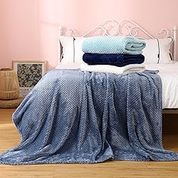 Newwiee 4 Pcs Flanne Fleece Throw Blanket for Bed
