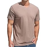 KLIEGOU Men's V Neck T Shirts - Casual Stylish Fitted Stretch Tees for Men