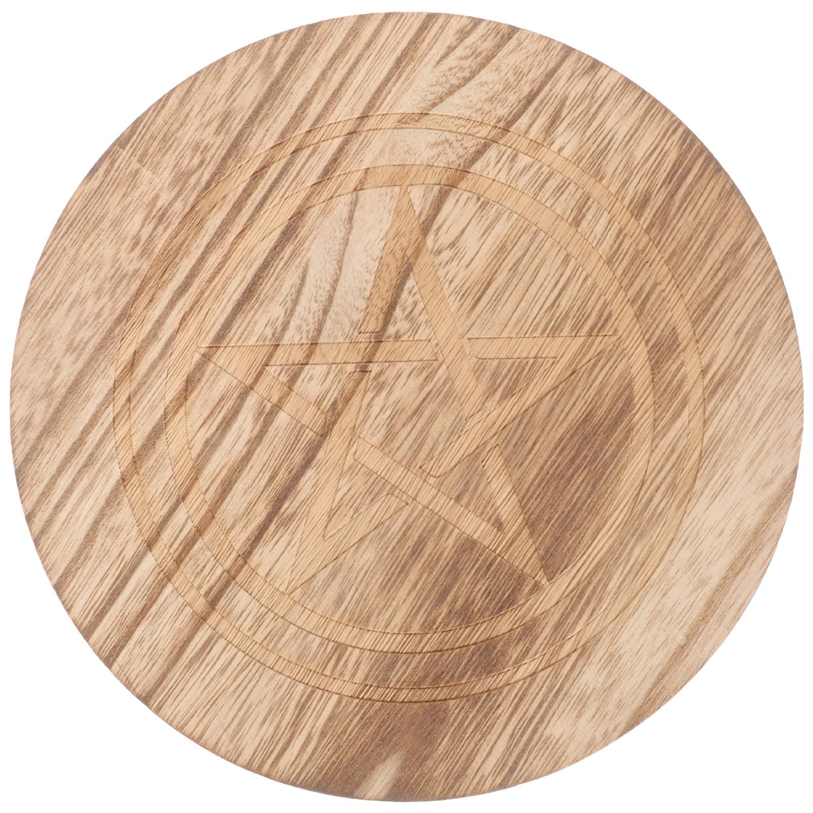 Zerodeko Witch Decor Wooden Altar Tile Pentagram Tray Astrology Pentacle Plate for Wicca Spells Sacred Space Black Decor
