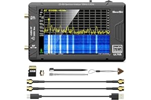 SeeSii Upgraded TinySA Ultra+ Spectrum Analyzer, 4.0 Inch 100kHz to 5.4GHz Handheld Tiny Frequency Analyzer with 32Gb Card, 2