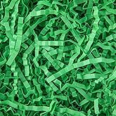 Caleihd 1/2 LB Crinkle Cut Paper Shredded Filler Paper for Gift Baskets Gift Box Confetti Paper Shreds Decoration Stuffing for Birthday, Weddings, Anniversaries, Christmas Wrapping Green