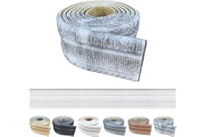 YLL YLL YLL Crown Molding Peel and Stick 3D Wall Edging Foam Baseboard Self Adhesive Wallpaper Border Flexible Base Moulding Trim Mirror Border Lines (Grey White 2PCS-178)