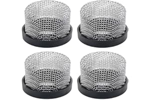 KUEDPEZ 4 Pack of ¾ Inch -14 Stainless Steel Mesh Aerator Screen Strainer, Fits for Livewell Pumps and Baitwell, MA-023 Screw on Strainer, Aerator, HVAC Drain Outlet, Enhancing Filtering and Aeration
