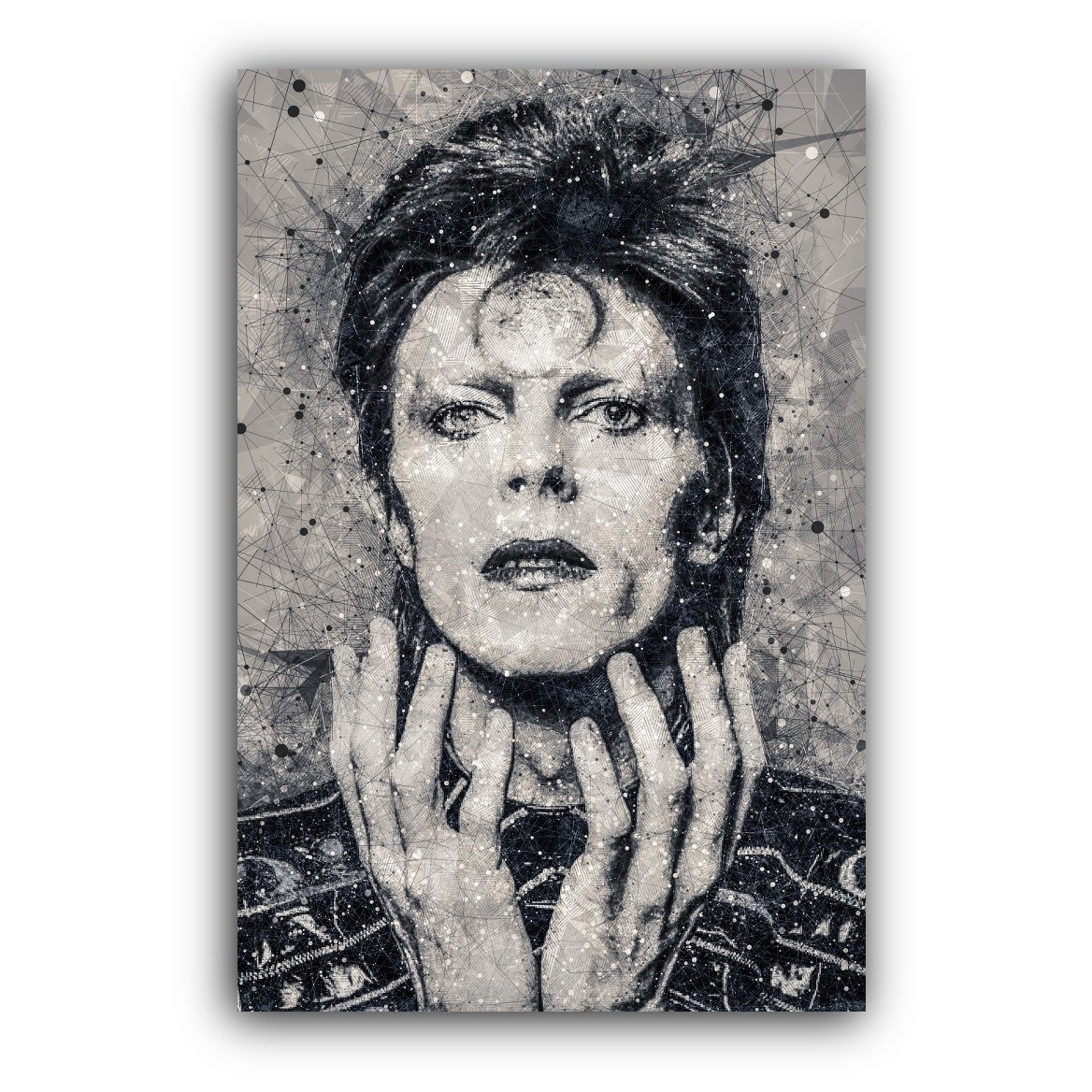 David Bowie Portrait  Canvas Wall Art  A4