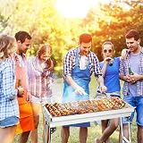 Uten Stainless Steel Large Folding Portable Charcoal BBQ Grill Outdoor view 7