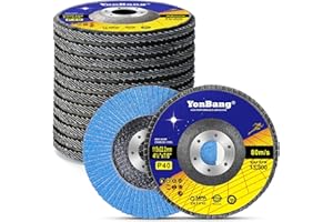 YonBang Metal Flap Disc 40 Grit, 4 1/2 x 7/8-Inch Flap Sanding Disc, Type 29 Grinding Wheel, Zirconia Abrasive Grinding Disc, 10PACK