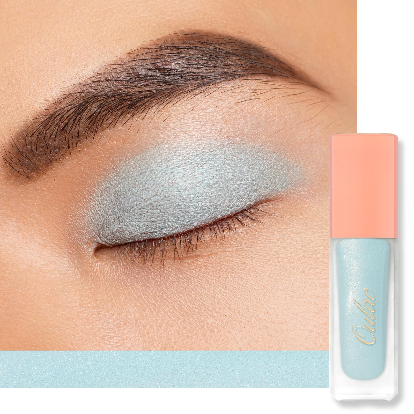 Oulac Liquid Eyeshadow Satin Finish - Multi-Use Blue Eye Primer & Eyeshadow Base | Blendable Eye Make-up, Crease-Resistant, Non-Greasy, Vegan, Freshwater (SA05) — image 1