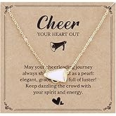 HUTIMY Cheerleading Necklace Cheerleading Coach Charm Jewelry Gifts Ideas Women Cheer Necklaces