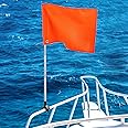 Orange Boat Safety Flag - Water Ski Flag For Diver Down & Tow Sports