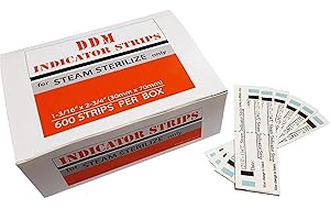 DDM INTERNATIONAL Sterilization Indicator Strips for Steam Sterilize Only (Confirms Successful Sterilization) 600 Strips per Box