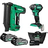 Metabo HPT 18V MultiVolt™ Brad Nailer + Impact Driver Combo Kit, KC18DEXQD