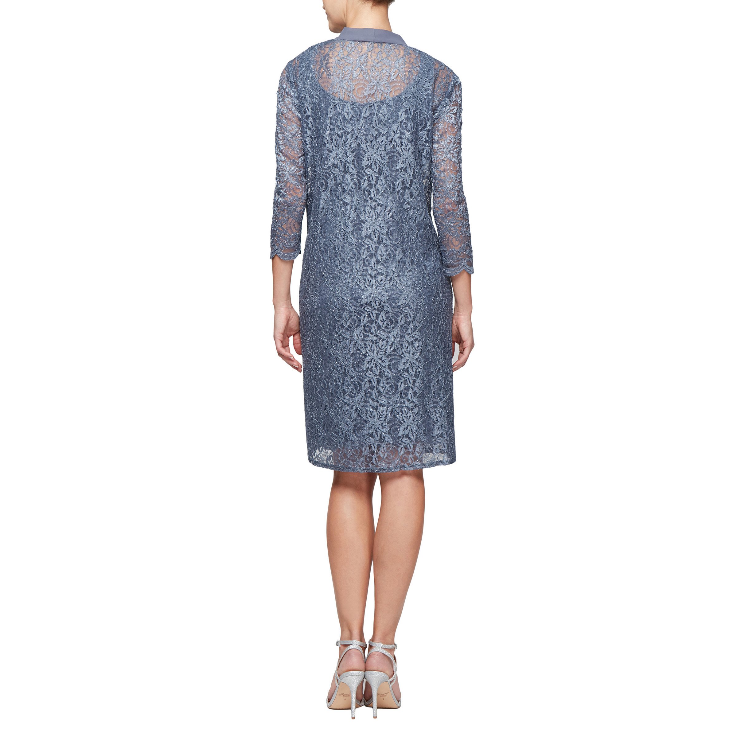 Alex Evenings Women's PlusSize Midi Scoop Neck Shift Dress with