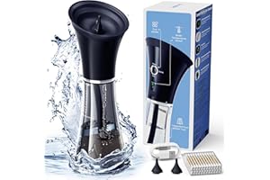 KAUGIC Upgraded Ear Wax Removal with One-Piece Waste Tank, Safe Ear Cleaner with Water Temperature Sensor, FSA/HSA Eligible Effective Ear Irrigation Kit & USB-A to C Cable, IPX7, Semi-Transparent